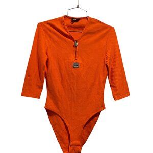 Orange Versace Jeans Couture Bodysuit
